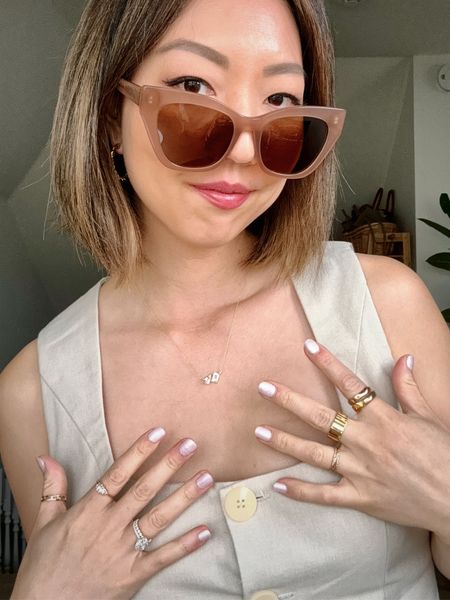 My everyday jewelry. 

Ring not linked is from SimpleandDainty.com and sunglasses are from kaytran.com