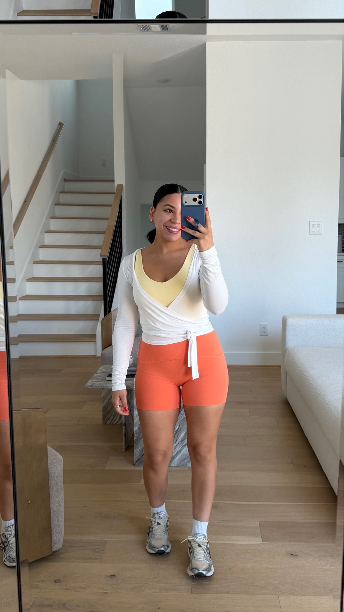 Shorts: small
Wrap: small
Tank: small
Sneakers: 6.5 women

#LTKmorningroutine #LTKootd #LTKActive