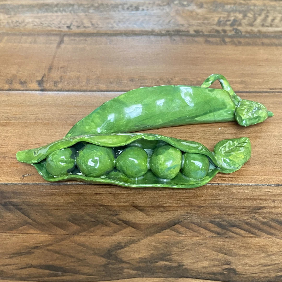 Handmade Ceramic Peapod Home Decor Kitchen Vegetable Pottery | Etsy (US)