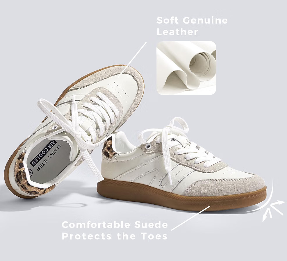 LUCKY STEP Women Retro Gum Sole Fashion Sneakers | Amazon (US)