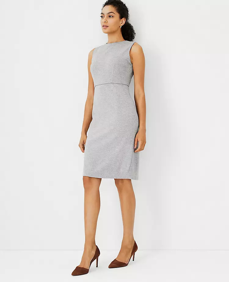 The Piped Sheath Dress in Herringbone | Ann Taylor (US)