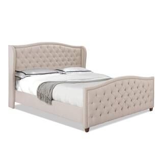 Jennifer Taylor Marcella Sky Neutral King Upholstered Bed-52130-4-970-2 - The Home Depot | The Home Depot