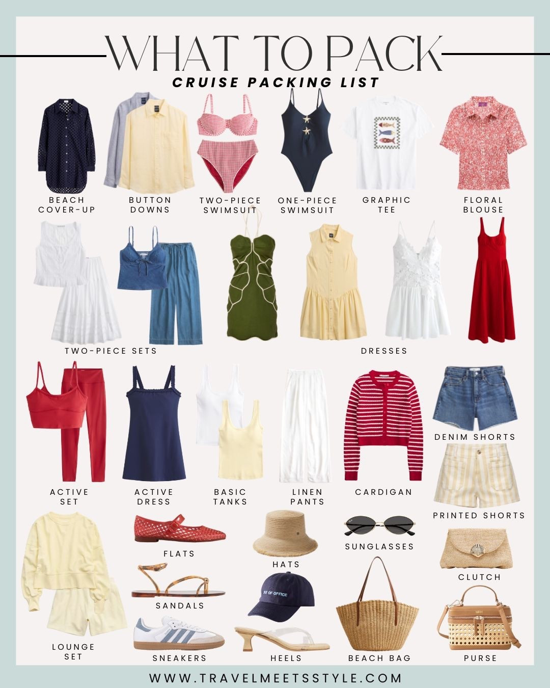 Headed on a cruise and need some help packing for your trip? This is your destination for the ultimate cruise packing list. Explore here for cruise outfits + cruise essentials for every adventure 🚢 Visit travelmeetsstyle.com to read the full post! @abercrombie @jcrew @Aerie @Anthropologie 

#LTKSwim #LTKTravel