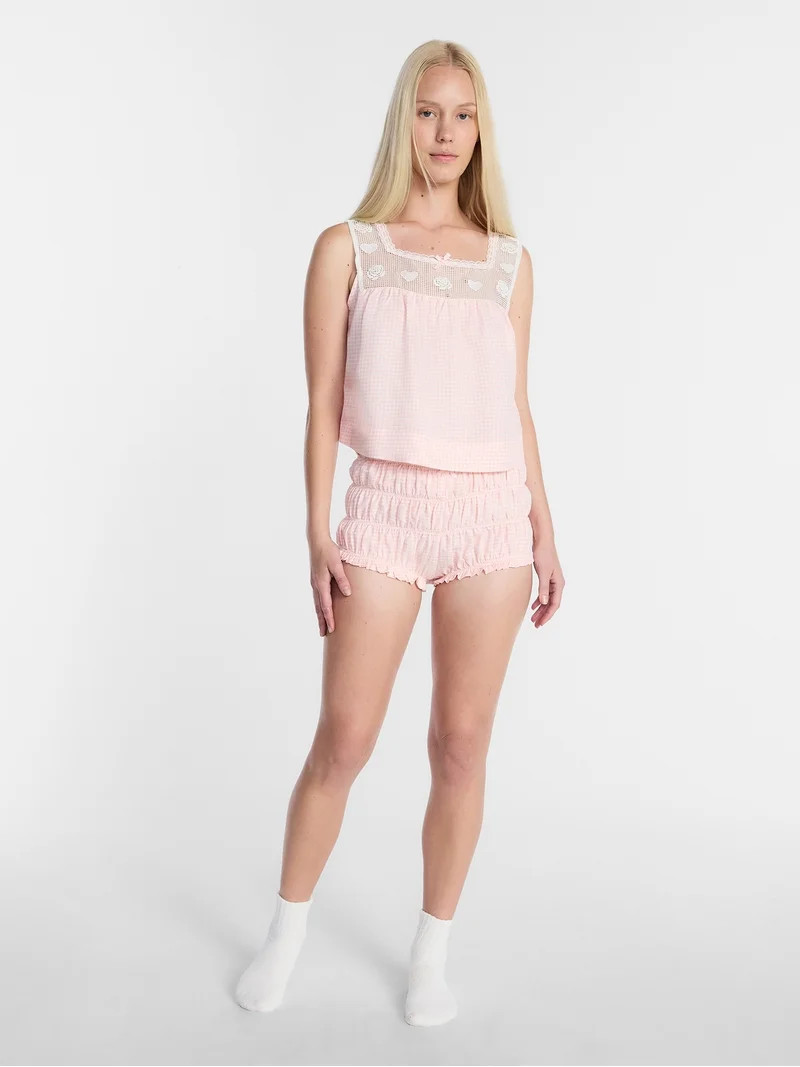 Kacey Lee Women's Woven Sleep Set, 2-Piece, Sizes XS-XXL | Walmart (US)