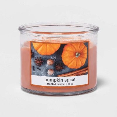 11oz Glass Jar 3-Wick Pumpkin Spice Candle | Target