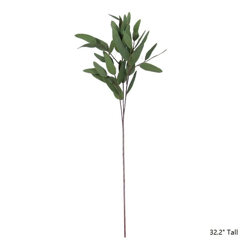Luxury Artificial Eucalyptus Long Oval Leaf Stem 32 Tall | Etsy | Etsy (US)