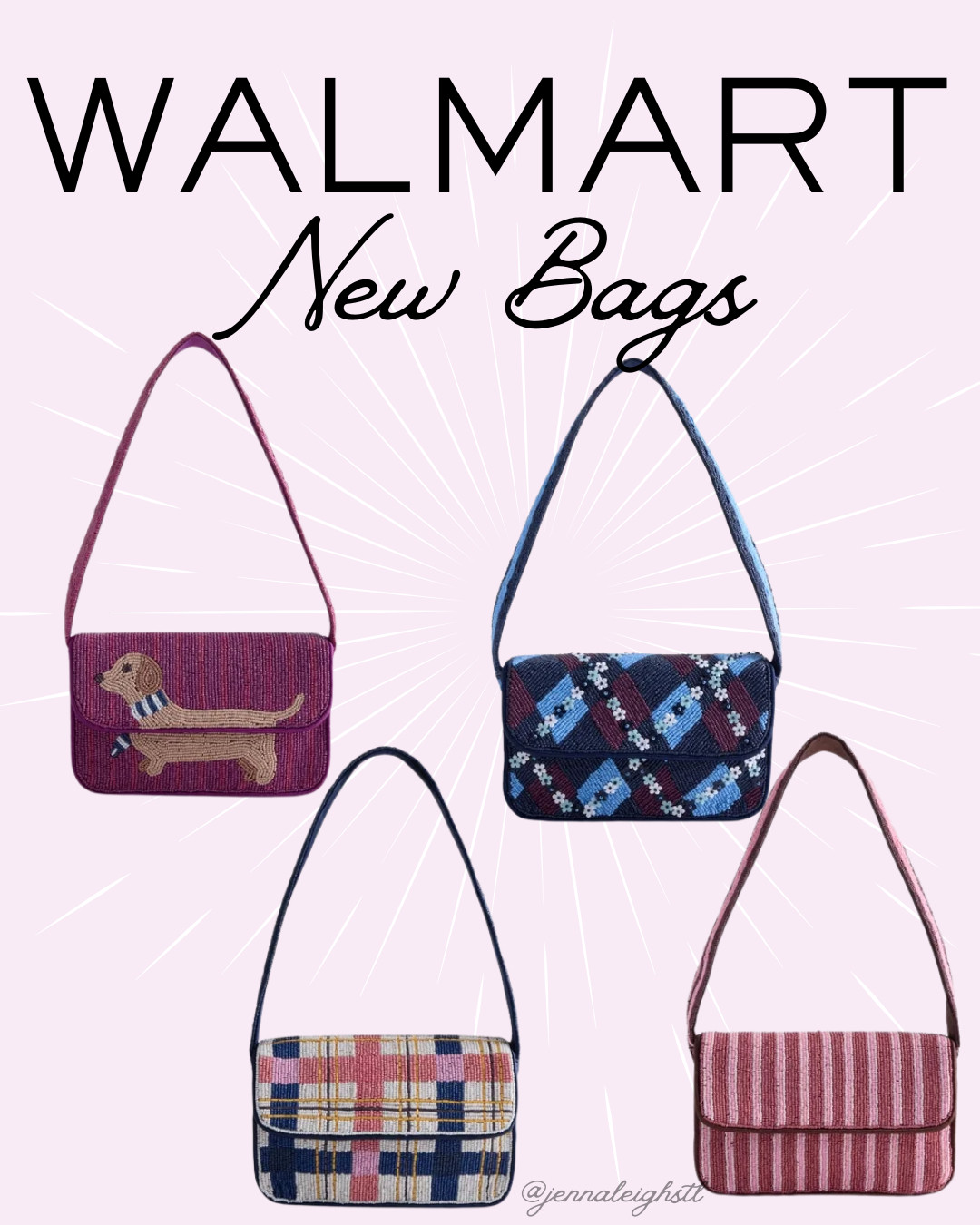 New at Walmart! These Free Assembly beaded striped flap shoulder bags are such a fun statement accessory. 

 #LTKootd #LTKMidsize #LTKWorkwear