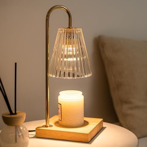 Marycele Candle Warmer Lamp, Electric Candle Lamp Warmer, Gifts for Mom, Bedroom Home Decor Dimmable Wax Melt Warmer for Scented Wax with 2 Bulbs, Jar Candles, Valentines Day Gifts | Amazon (US)