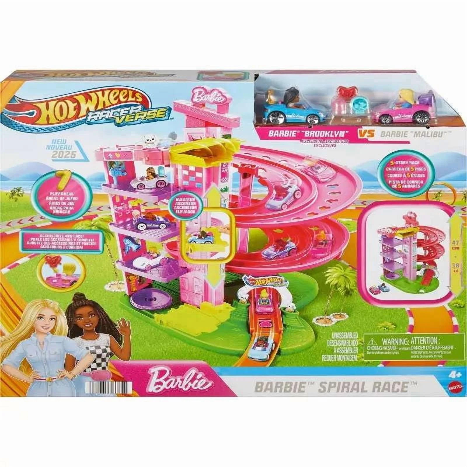 Hot Wheels Racerverse Barbie Spiral Race Die Cast Car | Walmart (US)