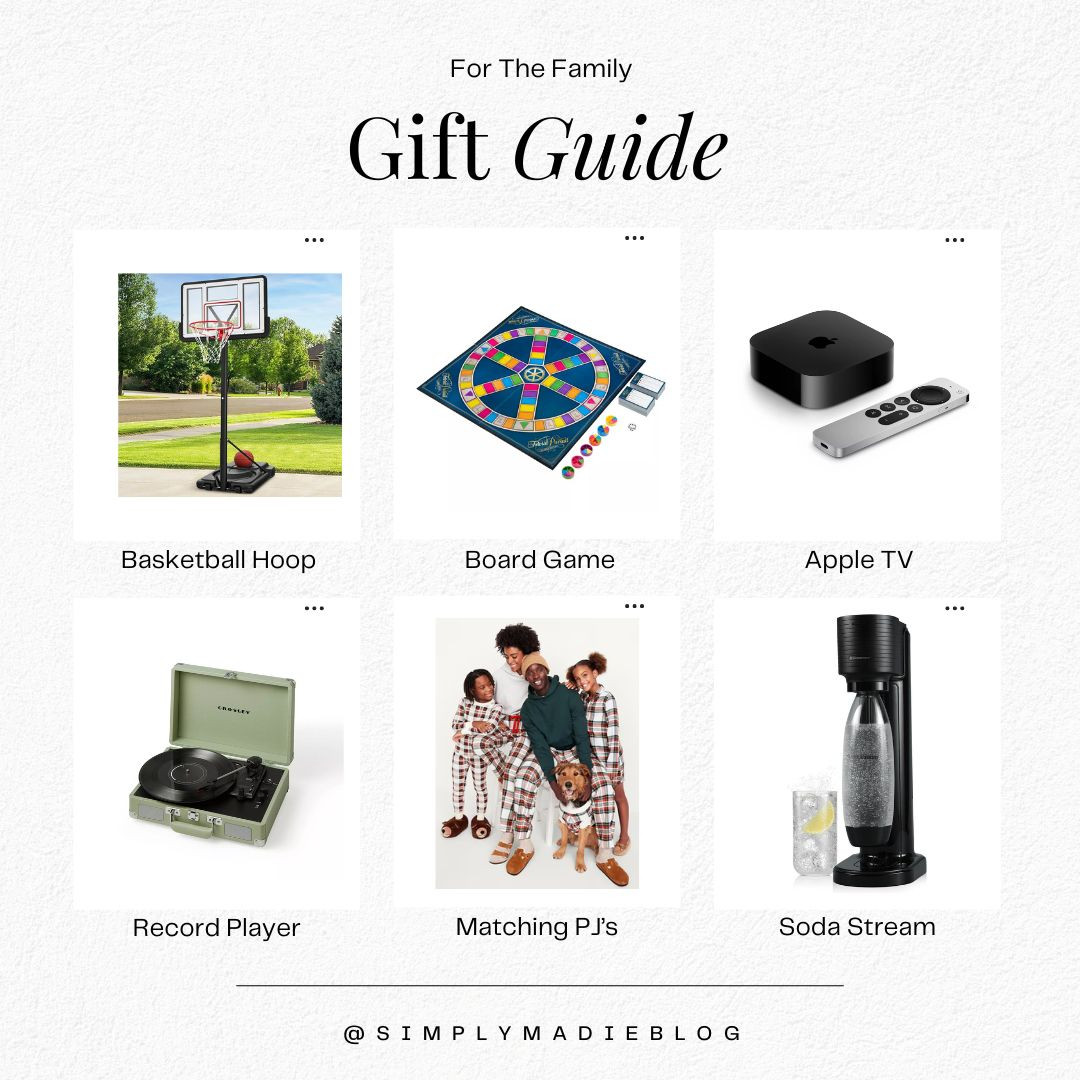 Gift Guide: For The Family 

 

#LTKCyberWeek #LTKGiftGuide #LTKHoliday