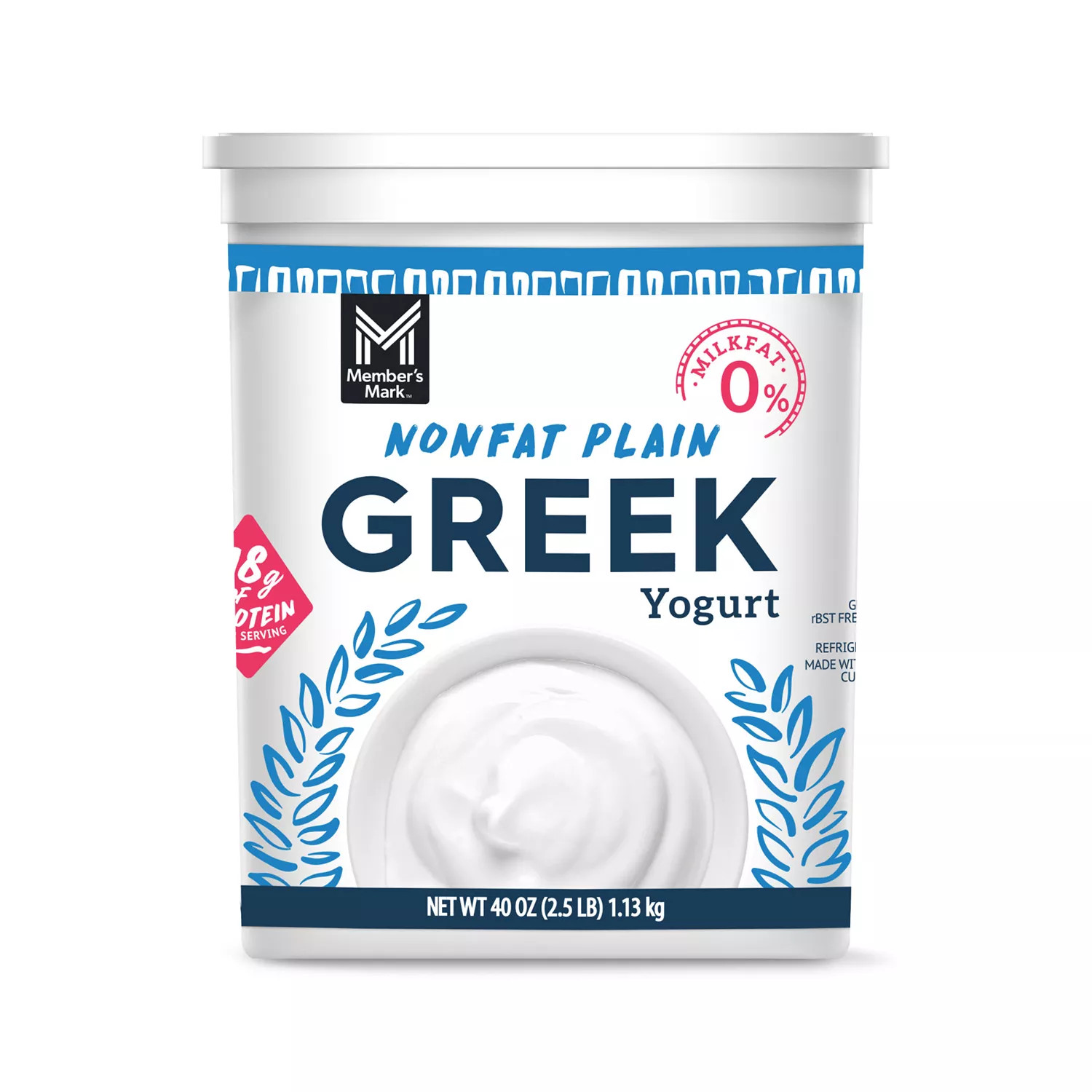 Member's Mark Plain Nonfat Greek Yogurt, 40 oz. | Sam's Club