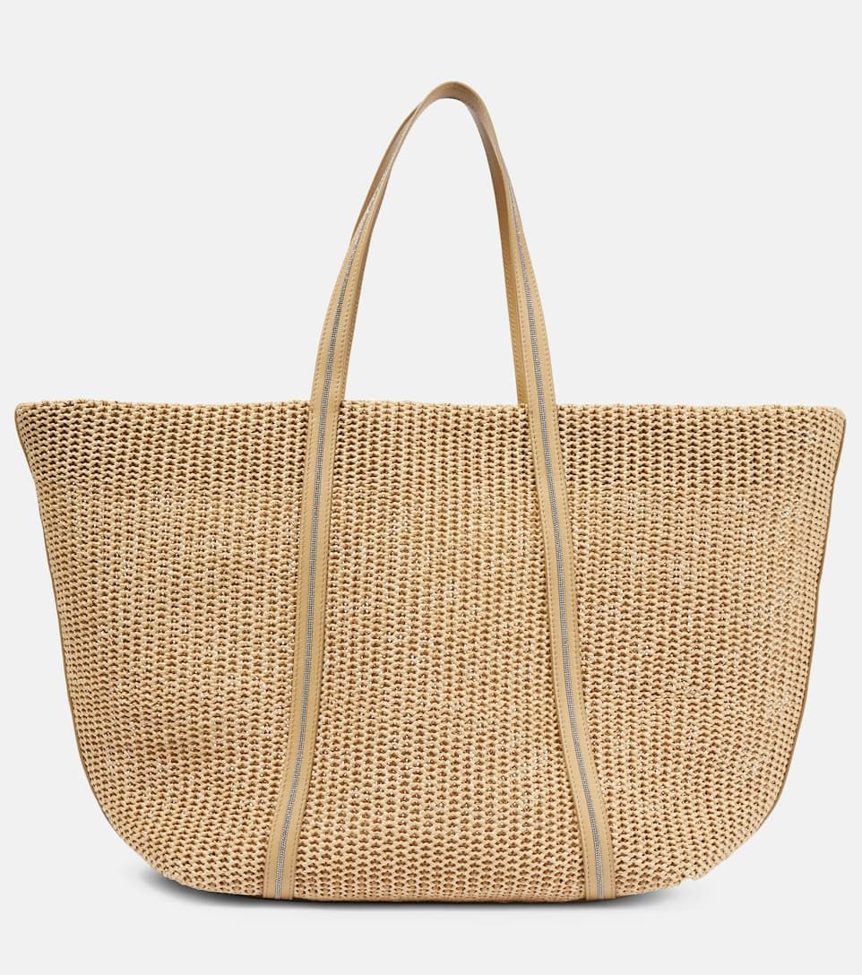 Medium raffia-effect tote | Mytheresa (US/CA)