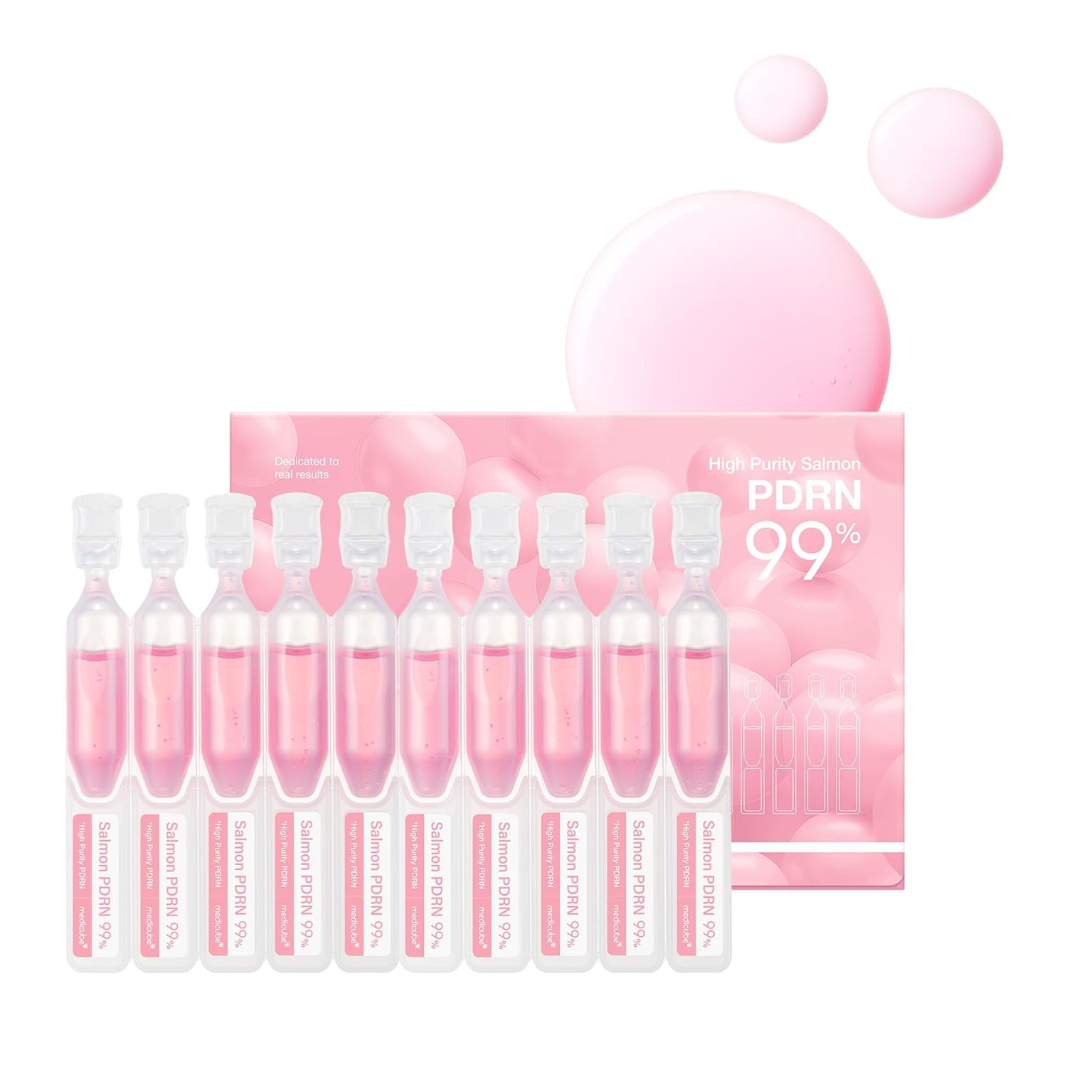 medicube Salmon DNA PDRN Pink One Day Serum | 99% Salmon DNA PDRN Intensive Ampoule, Collagen, Glutathione, Hyaluronic Acid - Improves skin radiance | Korean skincare 0.05 fl.oz x 10e | Amazon (US)