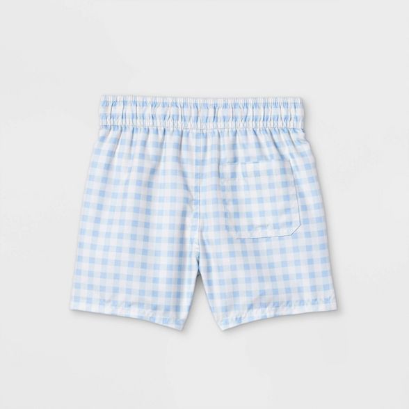 Toddler Boys' Gingham Swim Shorts - Cat & Jack™ Blue | Target