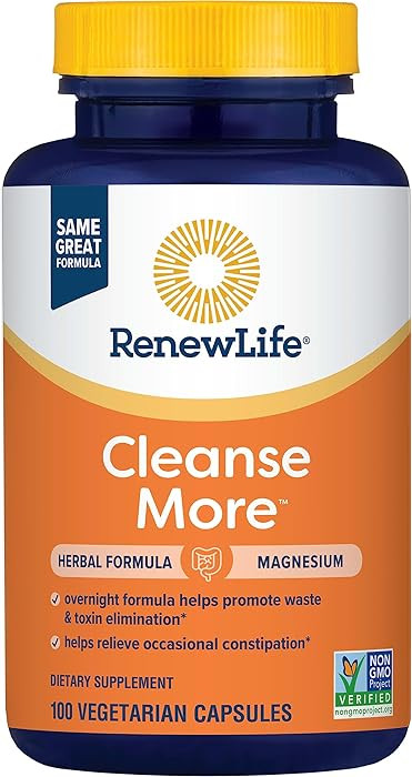 Renew Life Detox Cleanse More, Reduces Bloating and Restores Regularity, Overnight Constipation R... | Amazon (US)
