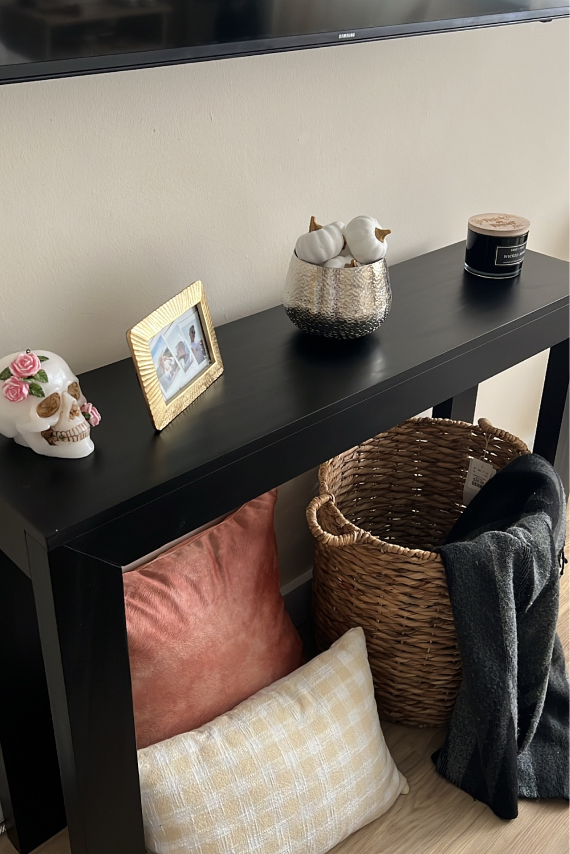 Of your looking for a small entry was table or a table for your bed room !! This is perfect the dept is only 11inches 

#LTKSeasonal #LTKhome #LTKHoliday