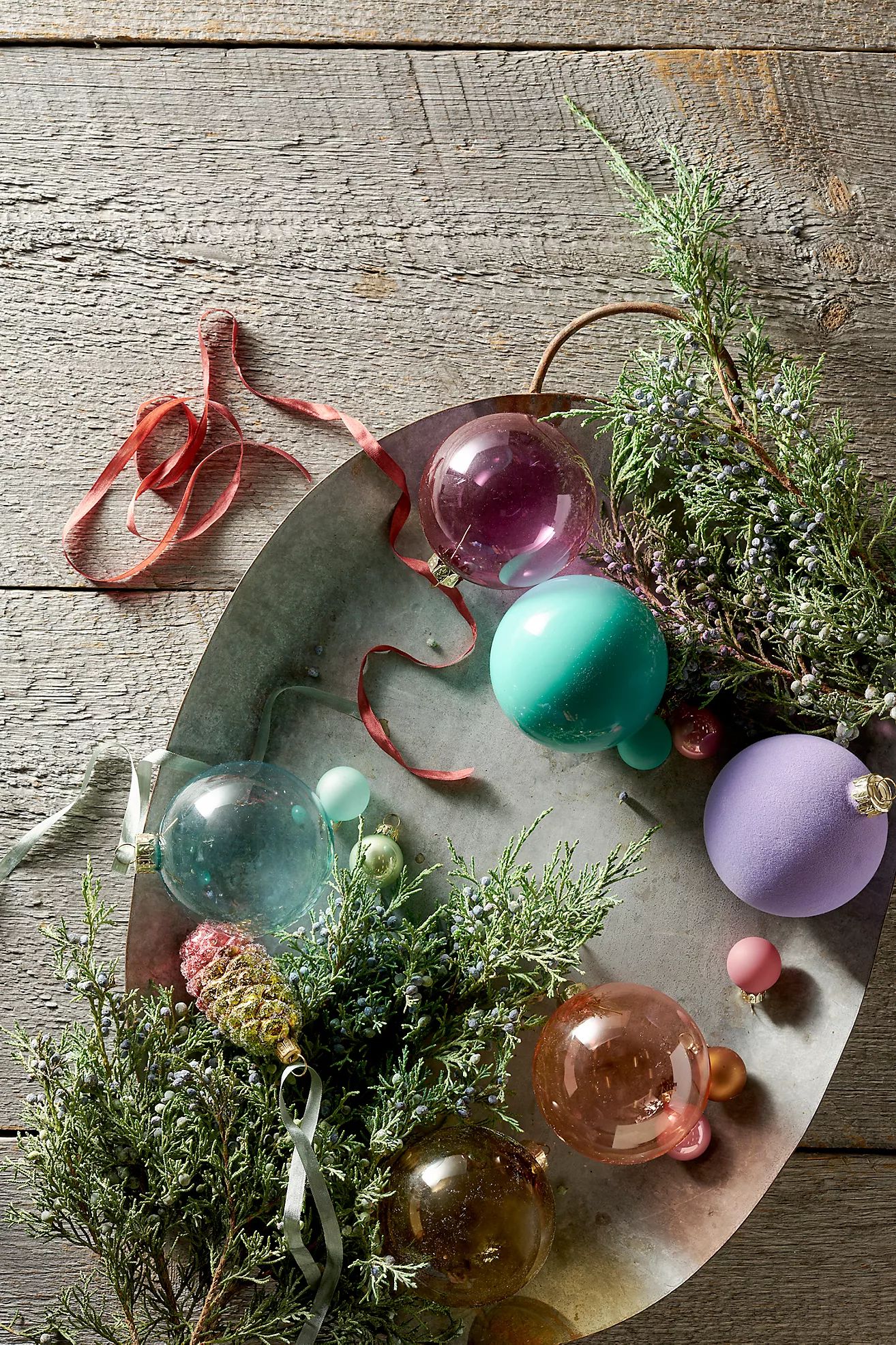 Mixed Finish Glass Globe Ornaments, Set of 16 | Anthropologie (US)