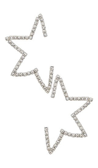Diamond Star Earring in Silver | Revolve Clothing (Global)