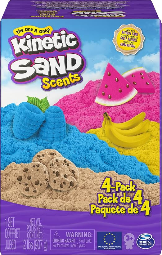 Kinetic Sand Scents, 32oz 4-Pack of Dough Crazy, Banana, Watermelon and Razzle Berry Scented | Amazon (US)