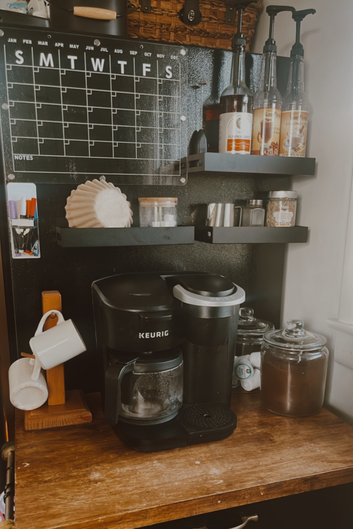 I love my little coffee corner ☕️ 
:
The magnetic shelves & calendar have been game changers. 

#LTKfamily #LTKhome #LTKGiftGuide