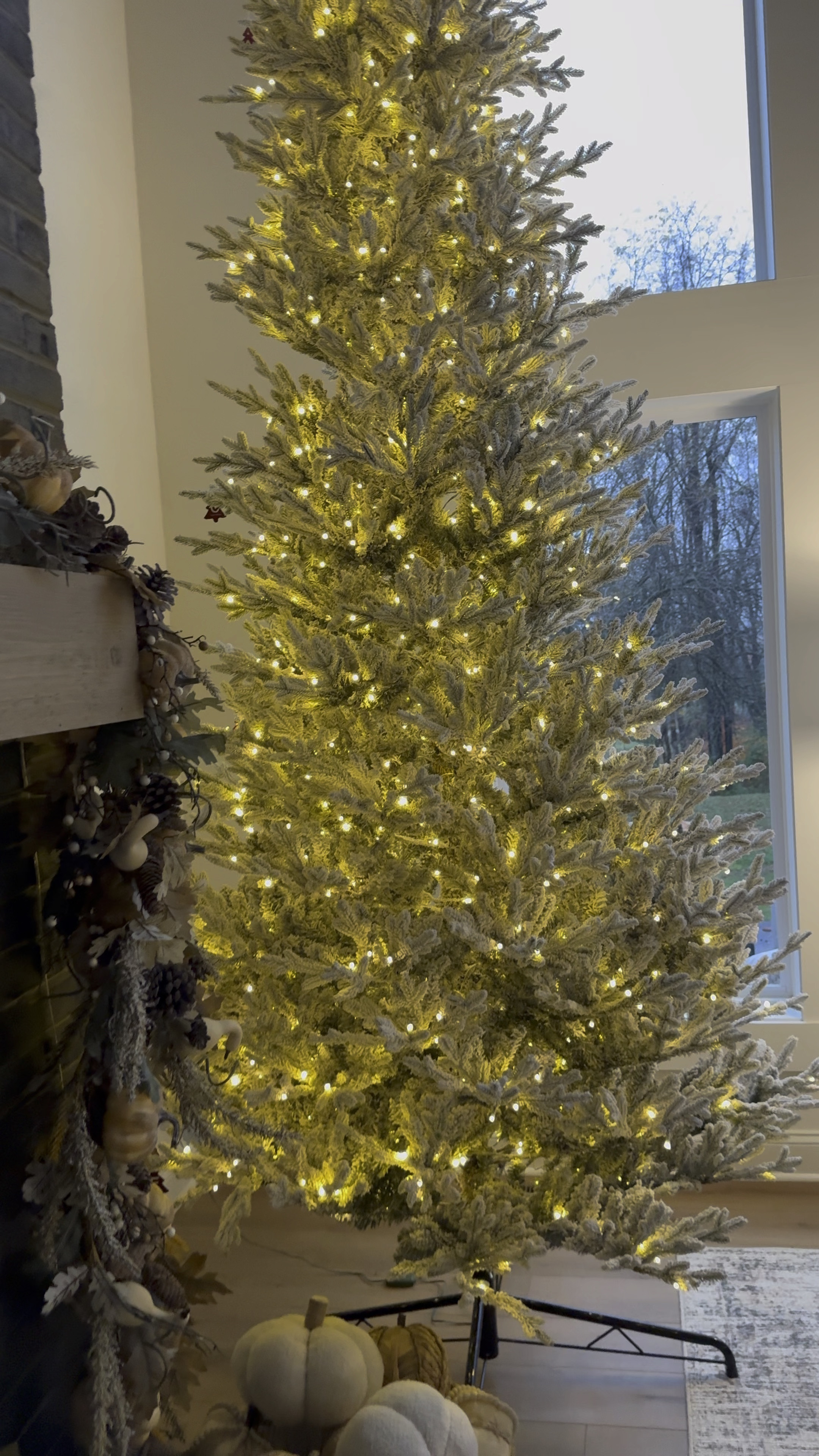 New flocked 12ft tree 
Also available in 7 & 9 ft

#LTKHoliday #LTKhome #LTKparties