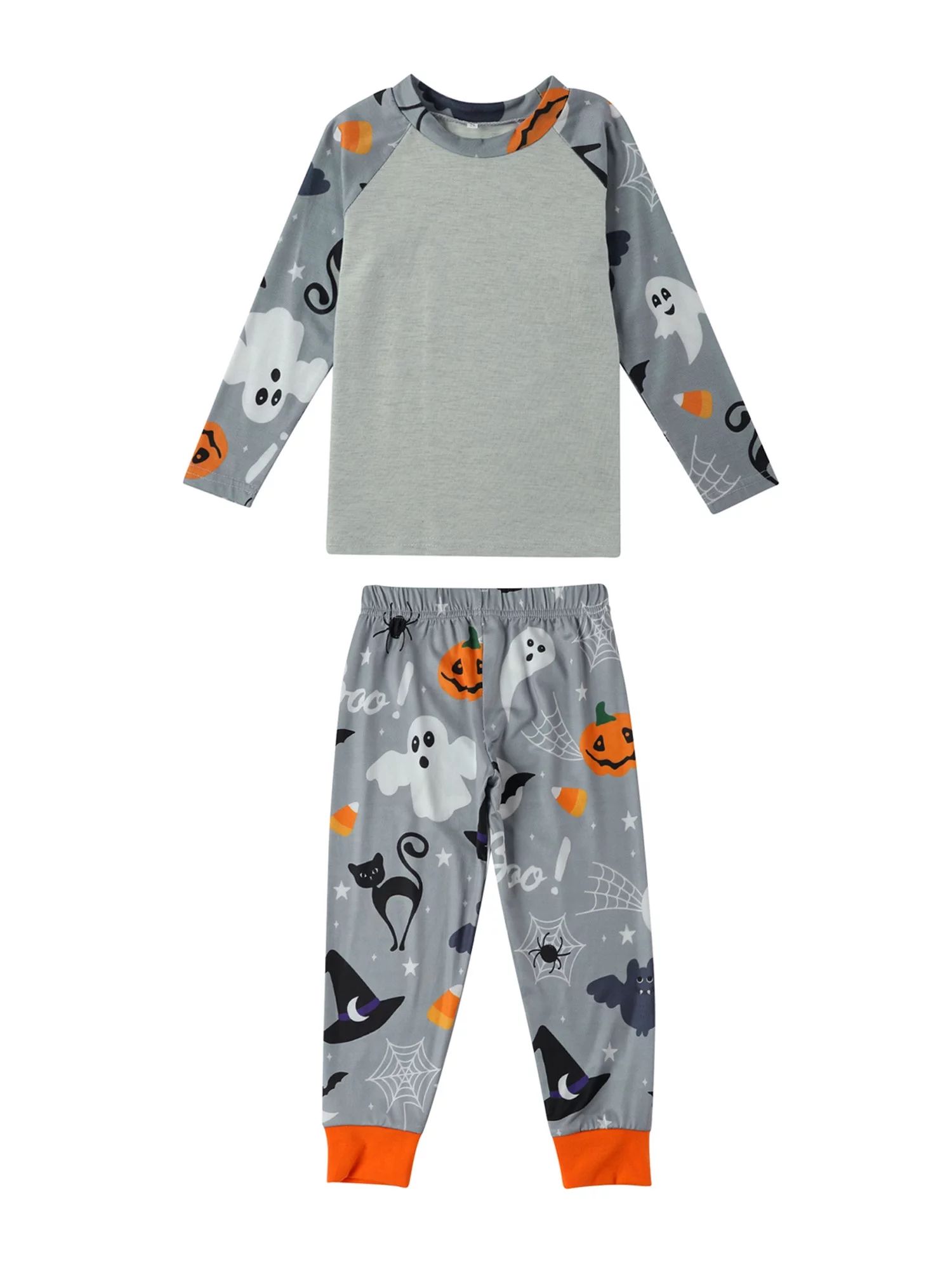 Canrulo Halloween Family Matching Pajamas Set Adult Kids Baby Pumpkin & Ghost Tops+Pants Sleepwea... | Walmart (US)