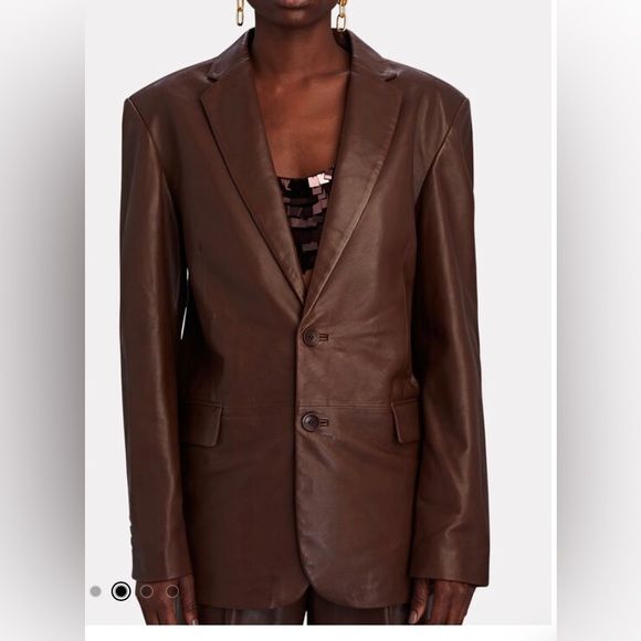 LaMarque Felina Oversized Leather Blazer in Size Small but fits like a Large | Poshmark