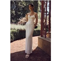 Leila Satin Corset Maxi Dress - Ivory I MESHKI I Size S | MESHKI US