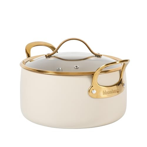 bloomhouse 6 Quart Heavy Duty Aluminum Premium PFA Free Ceramic Nonstick Dutch Oven Pot with Lid ... | Amazon (US)
