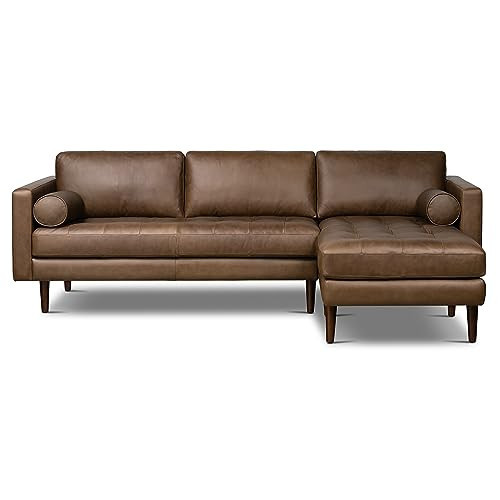 POLY & BARK Napa Right-Facing Sectional Sofa in Cocoa Brown | Amazon (US)