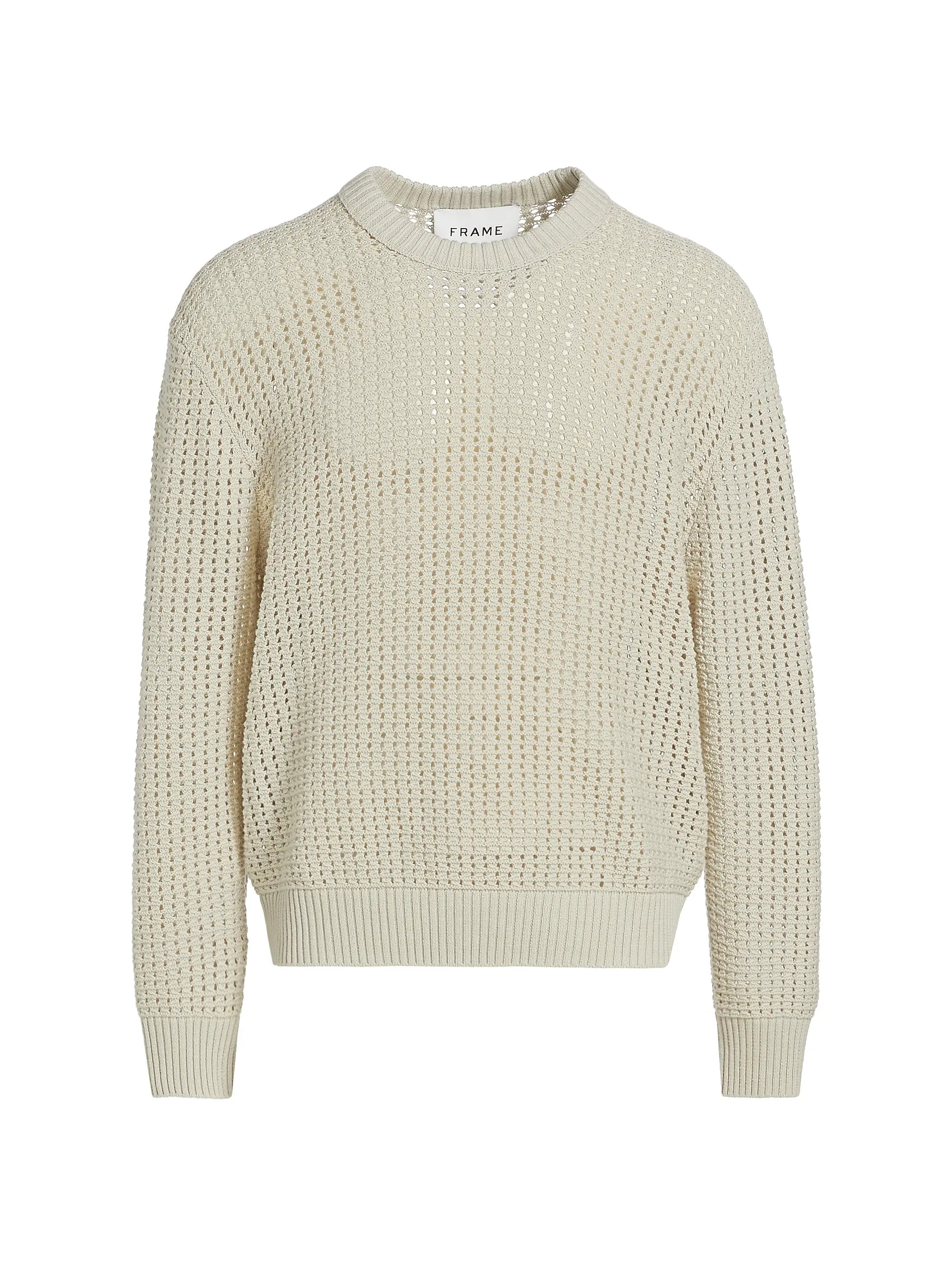 Shop Frame Merino Wool Blend Crewneck Sweater | Saks Fifth Avenue | Saks Fifth Avenue