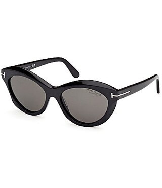 TOM FORD Women's Toni 55mm Cat Eye Polarized Sunglasses - Smoke Black/Smoke | Dillard's