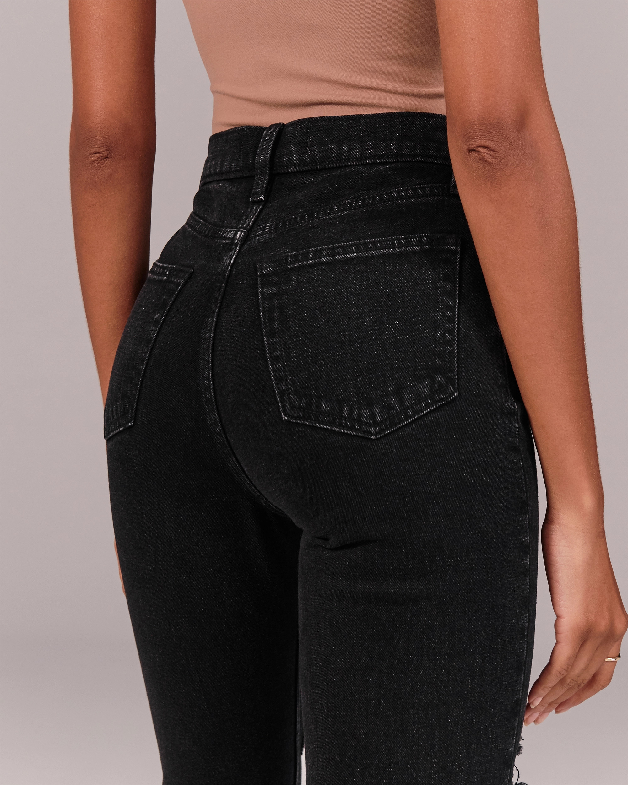 Ultra High Rise Ankle Straight Jeans | Abercrombie & Fitch (US)