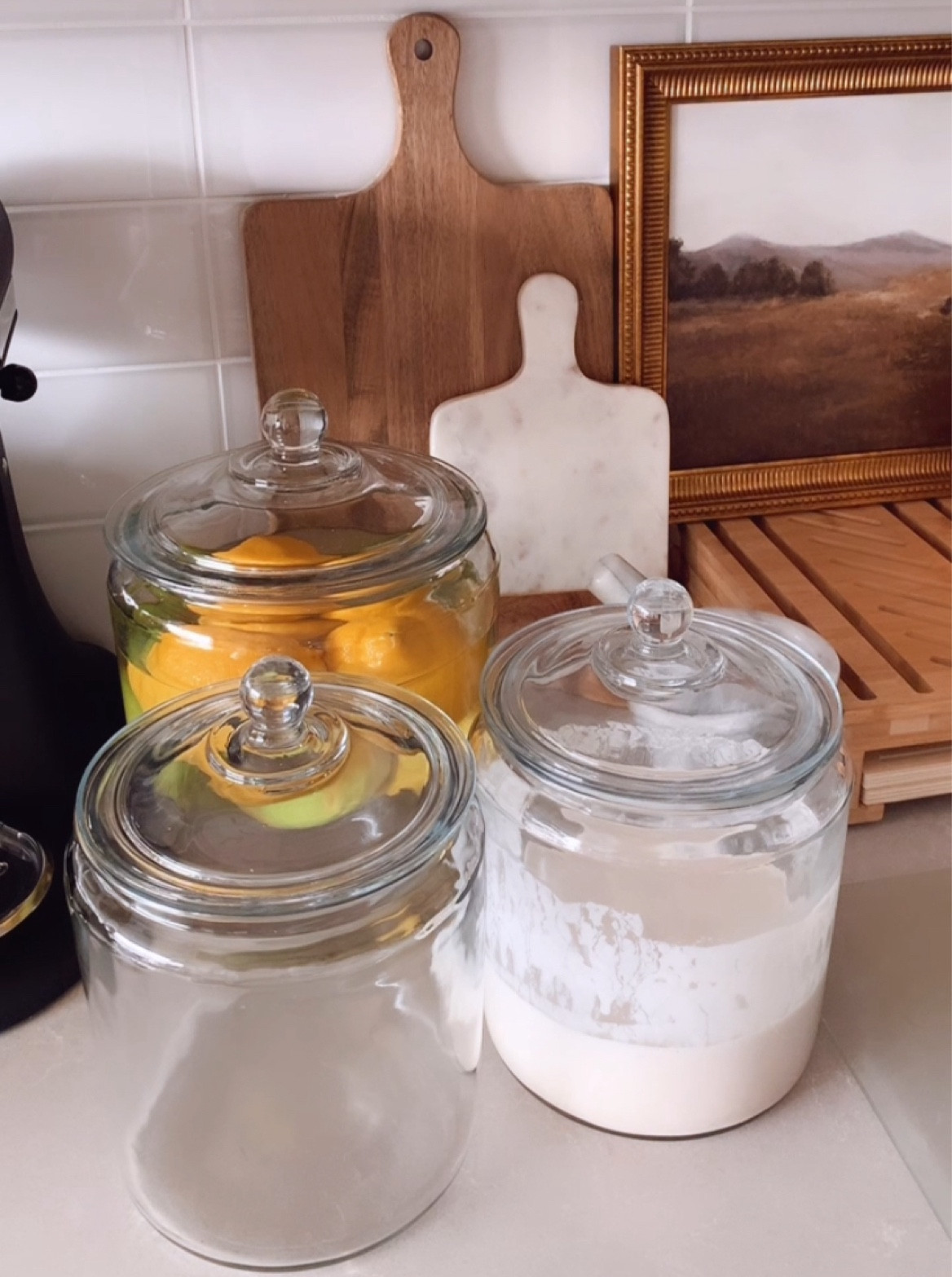 Love these glass jars 🤍
Currently using the 64oz for my sourdough starters & the 128oz for lemons & limes 

#LTKhome #LTKstyletip #LTKfamily