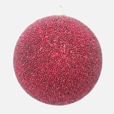 Providence Burgundy Beaded Ball Ornament, 100mm | At Home