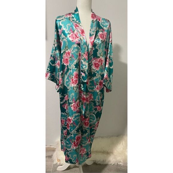 COPY - Christian Dior flower print long loungewear/ robe kimono S | Poshmark