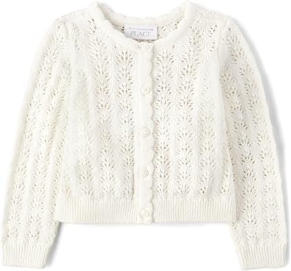 The Children's Place Baby Girls' and Toddler Long Sleeve Knit Button Front Cardigan | Amazon (US)