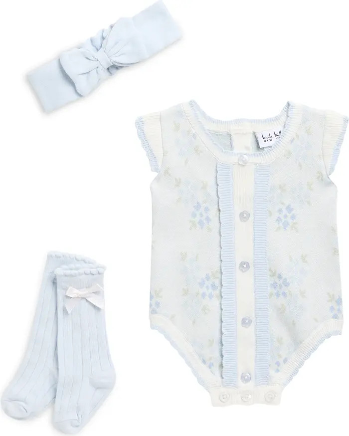 Nicole Miller Floral Sweater Bodysuit, Headband & Socks Set | Nordstromrack | Nordstrom Rack