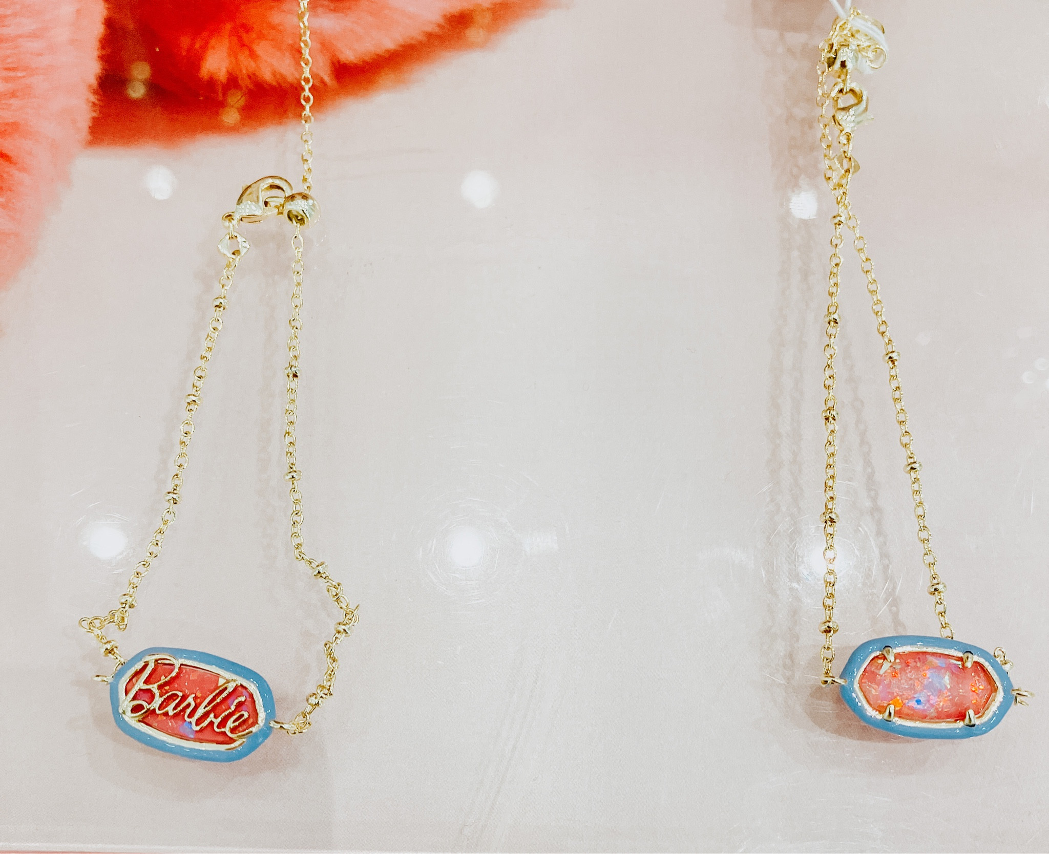 Reversible BARBIE Kendra Scott elaina bracelets!!! They also come in a necklace, too! Barbie mania is everywhere and I love it! Barbie movie, pink fashion, Barbie inspired fashion, cute everyday jewelry! 💖🌺💄🎀👙🦩🩰👛🩷

#LTKBacktoSchool #LTKunder50 #LTKFind