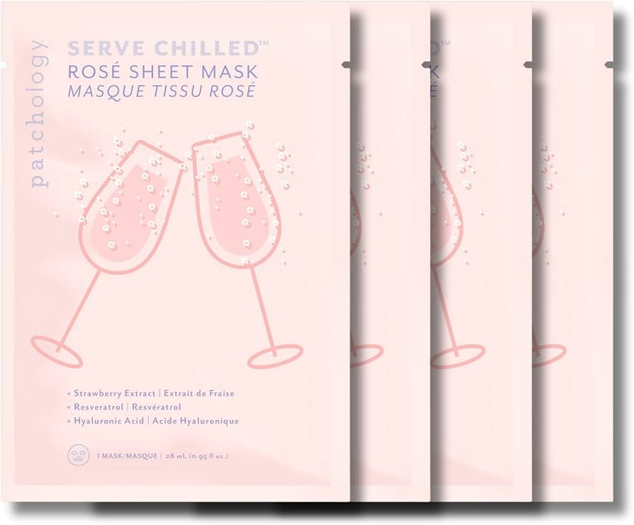 Patchology Serve Chilled Rosé Facial Sheet Mask with Hyaluronic Acid - Men and Women Face Masks ... | Amazon (US)