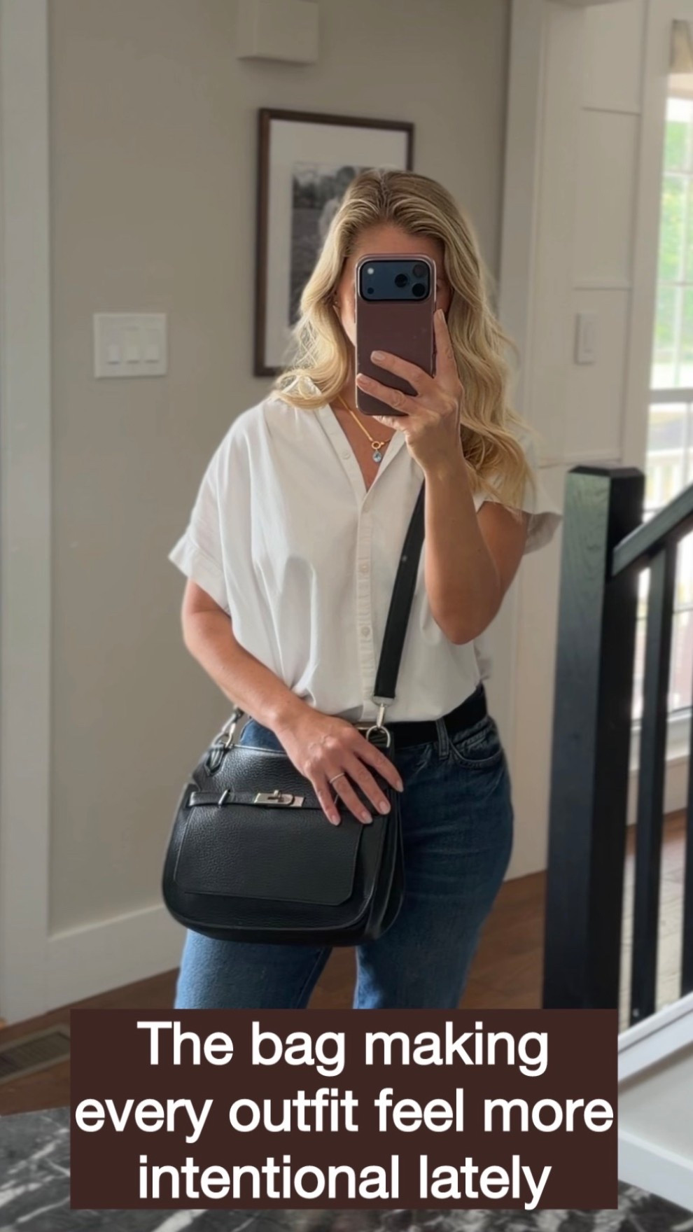 Lately I’ve realized it’s often the accessories, not the outfit, that make the biggest difference.

A simple white top and denim become something completely different with the right bag, a few pieces of jewelry, and thoughtful details. That’s the power of building a wardrobe with intention. Every piece works harder because it works together.

This bag has been the finishing touch I’ve been reaching for over and over, and it’s a reminder that you don’t need a closet full of new clothes to create beautiful outfits.

I’ve linked everything I’m wearing, along with this bag, in my LTK. 🤍

#LTKootd #LTKPetite #LTKWorkwear