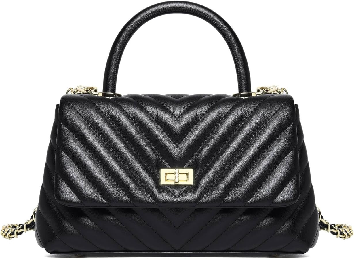 ER.Roulour Quilted Crossbody Bags for Women, Trendy Roomy Shoulder Handbags with Flap Gold Hardwa... | Amazon (US)