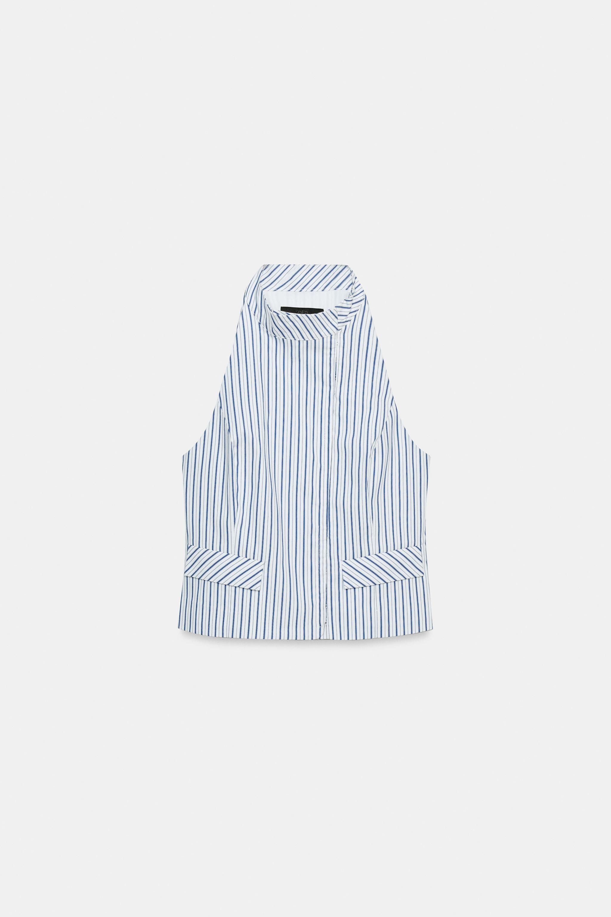 NECKHOLDER-TOP MIT STREIFEN | Zara DE