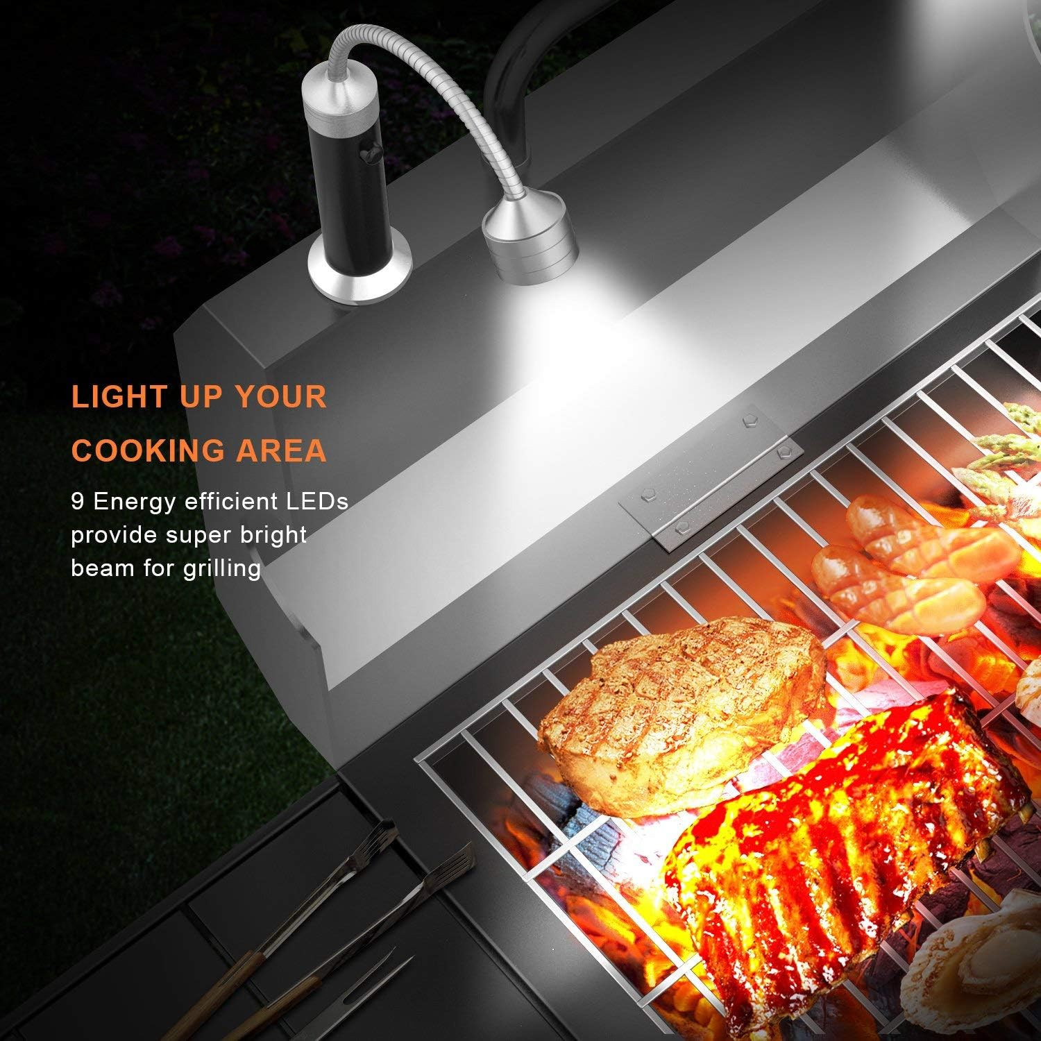 FIREOR Barbecue Grill Light Grilling Accessories for Outdoor, BBQ Magnetic LED Lights Flexible Go... | Amazon (US)