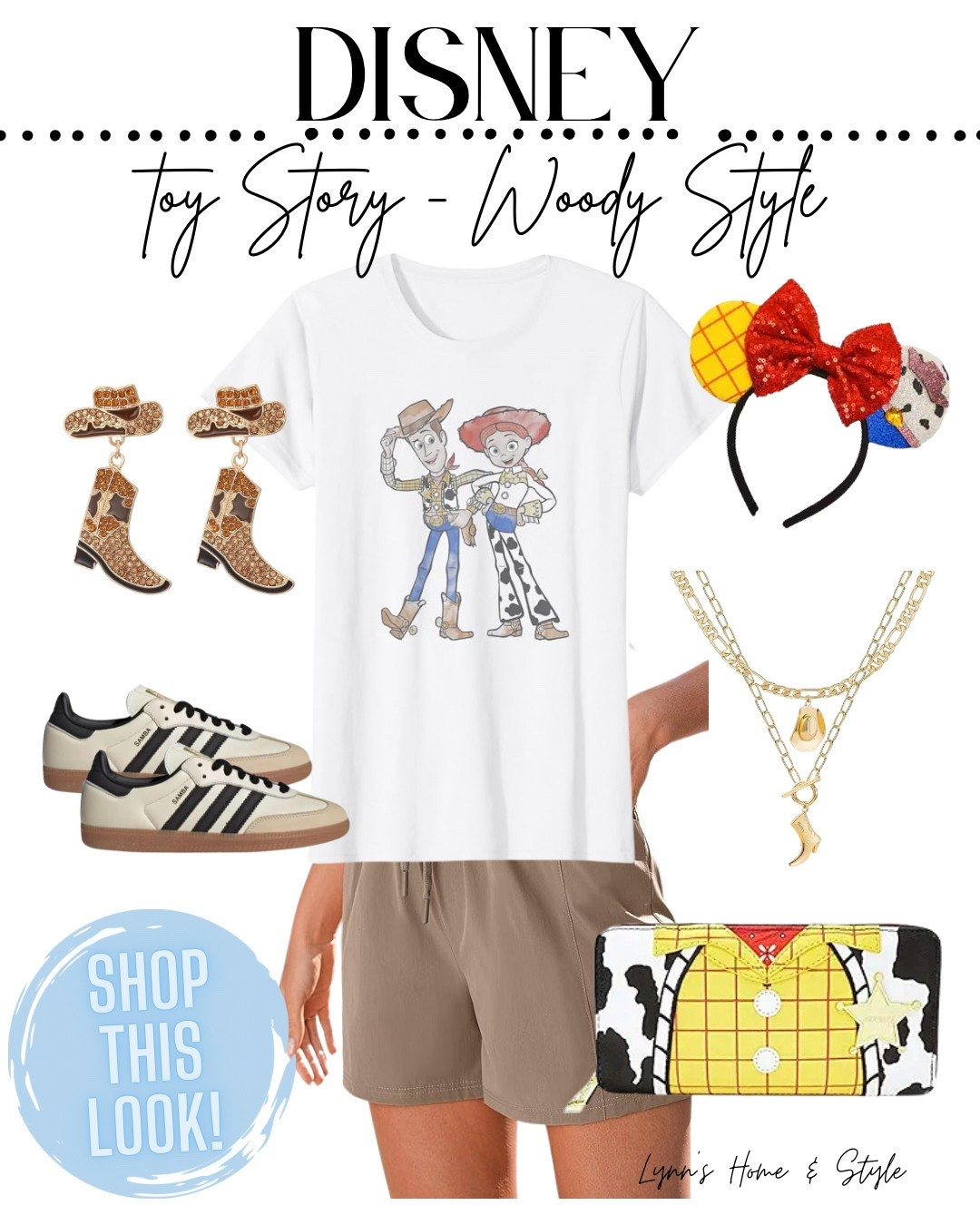 Who’s your favorite deputy? Show your love for the classic Pixar film, Toy Story, with this look.  

#disneyfitspo #disneyoutfit #toystory 

#LTKStyleTip #LTKTravel