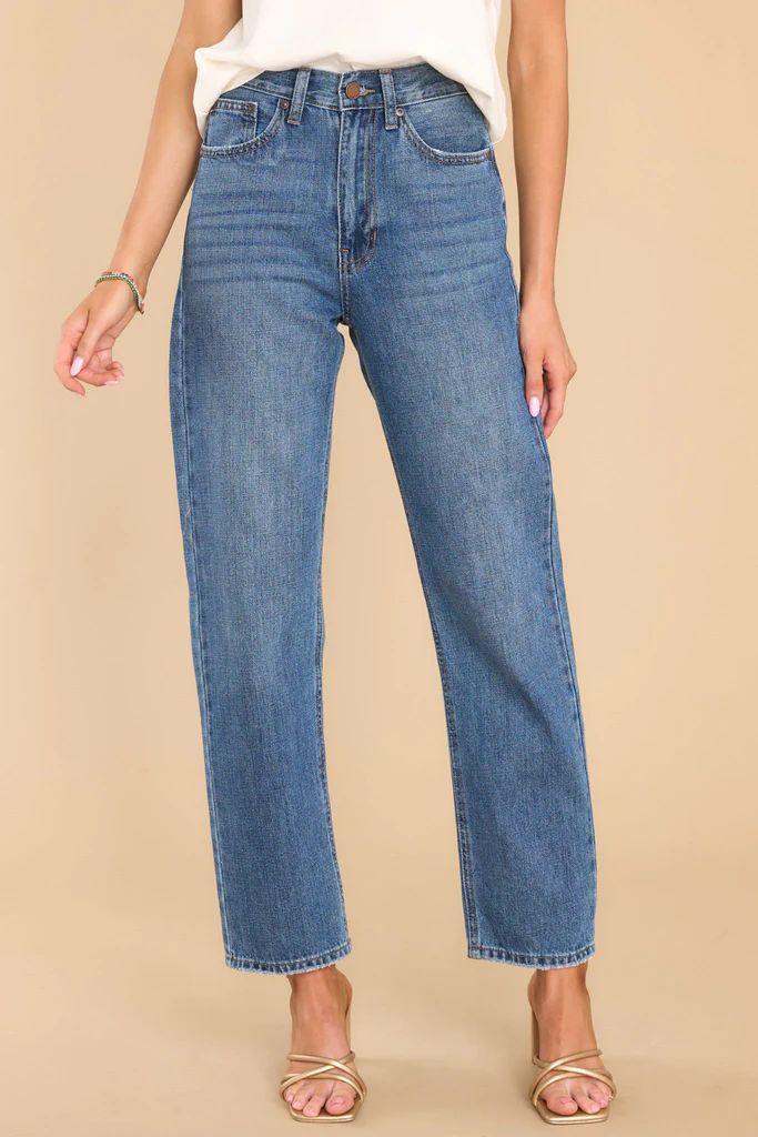 Time To Evolve Medium Wash Mom Jeans | Red Dress 