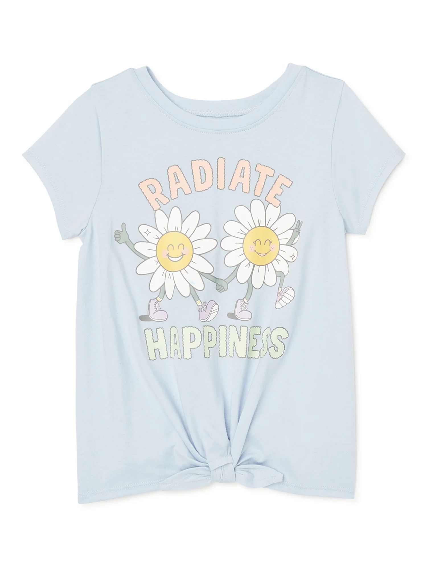Garanimals Toddler Girls Short Sleeve Tie Front T-Shirt, Sizes 12M-5T | Walmart (US)