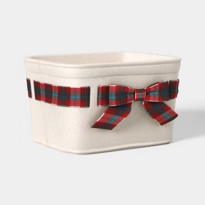 Plaid Bow Basket Red - Threshold™ | Target
