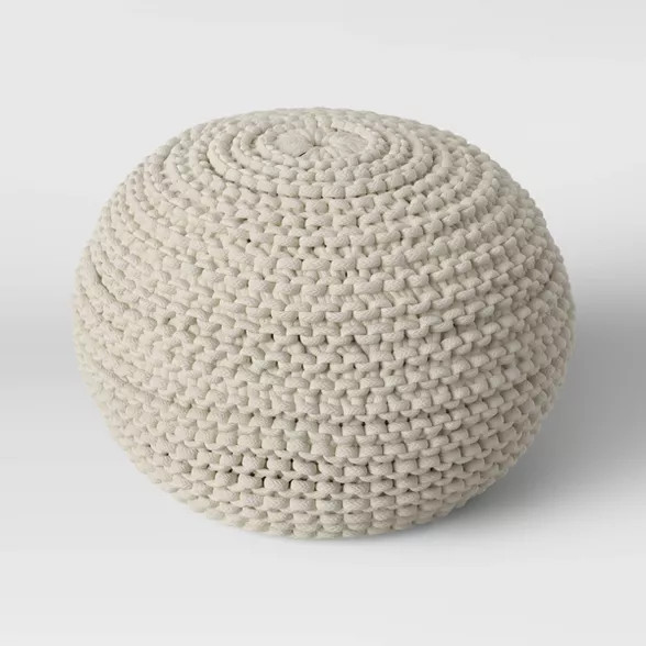 Cloverly Chunky Knit Pouf - Threshold™ | Target