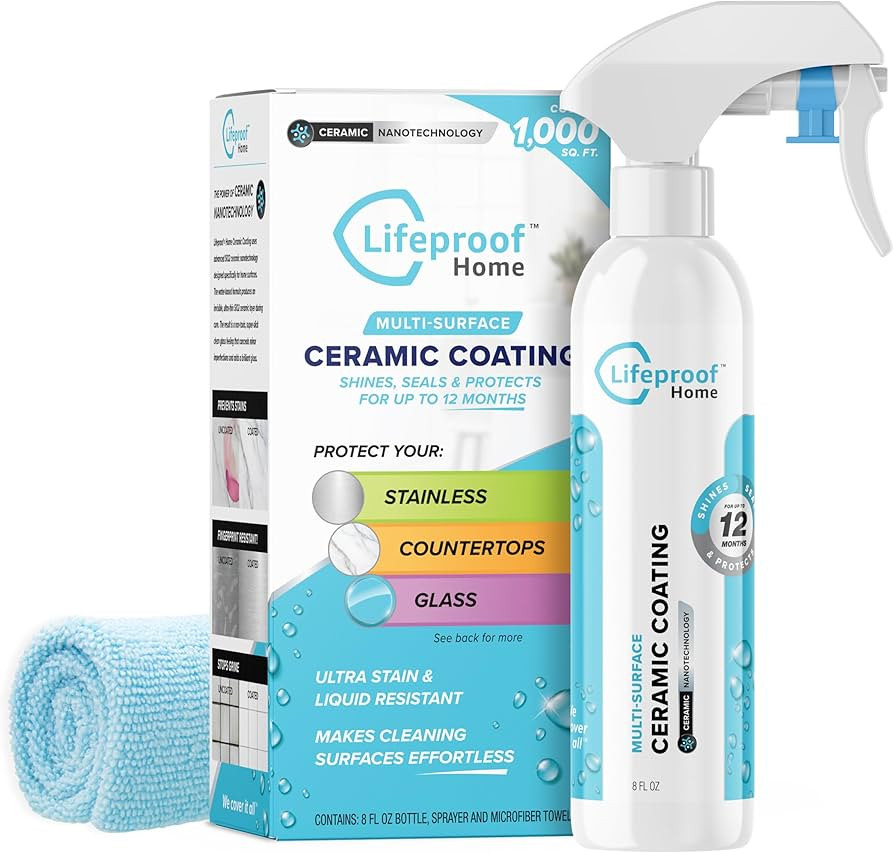 Ceramic Coating Spray Kit - Shine, Seal & Protect Kitchen & Bath Surfaces, Repels Stains & Grime | Amazon (US)